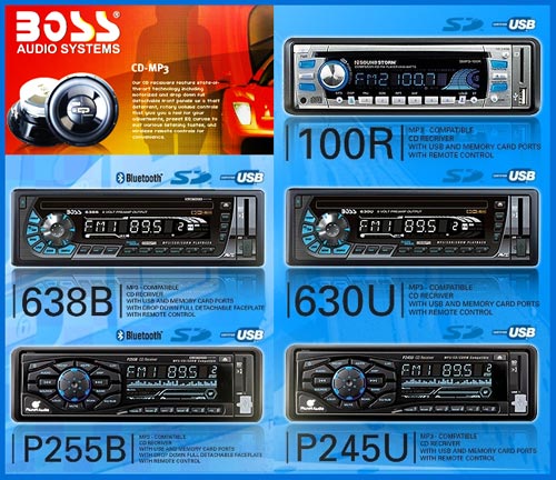 BOSS Audio Systems 638B, P255B, 100R, 630U, P245U