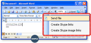 Skype Office Toolbar