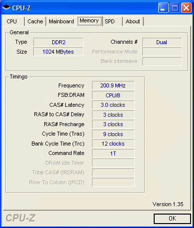 CPU-Z Sempron AM2 DDR2-400