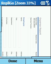 RepliGo Viewer, �������� ��������� Microsoft OneNote, ������� ���������