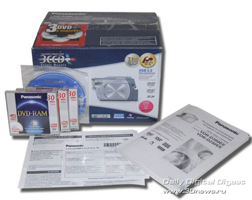 Panasonic VDR-D300EE, �������� � �������� ��������