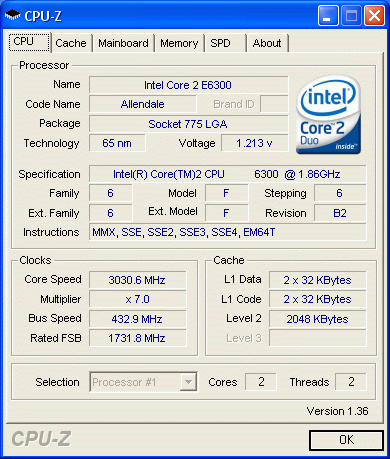 Intel Core 2 Duo E6300 � E6400