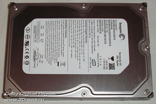 Seagate ST3250620NS вид сверху