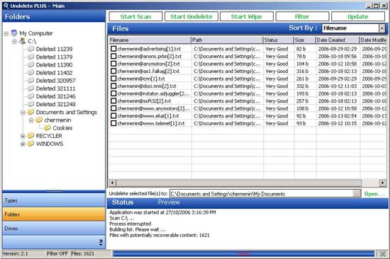 Undelete Plus 2.1 Undelete Plus 2.1