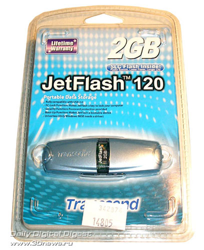 JetFlash 120 в упаковке