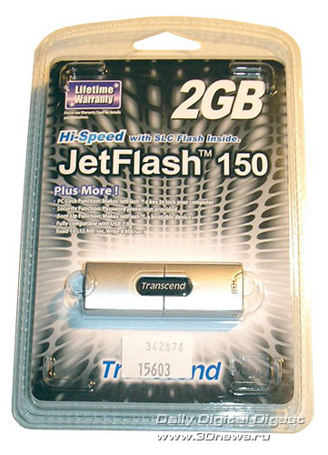 JetFlash 150 в упаковке
