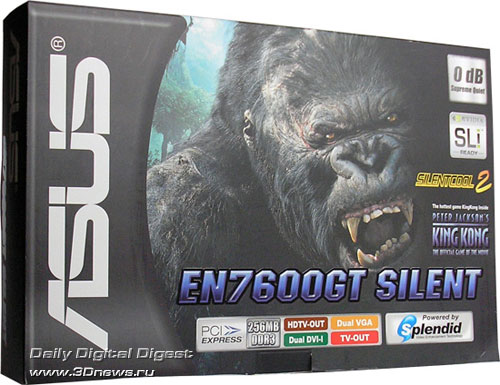 ASUS GF7600GT Silent в упаковке