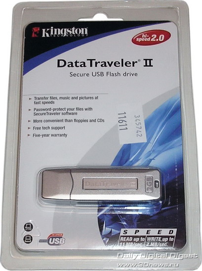 Kingston Data Traveler 2 в упаковке