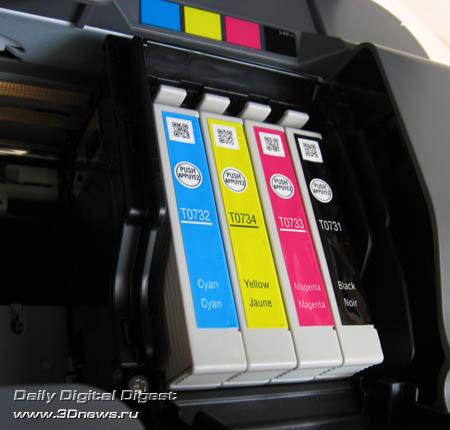 Картриджи установленные в Epson CX3900