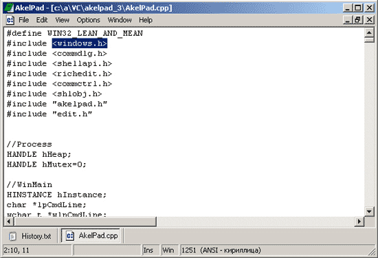 AkelPad 3.1.9: бесплатный текстовый редактор