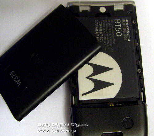 Тыльная сторона Motorola W375