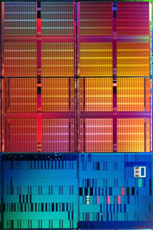 Intel Penryn. 45 nm SRAM chip