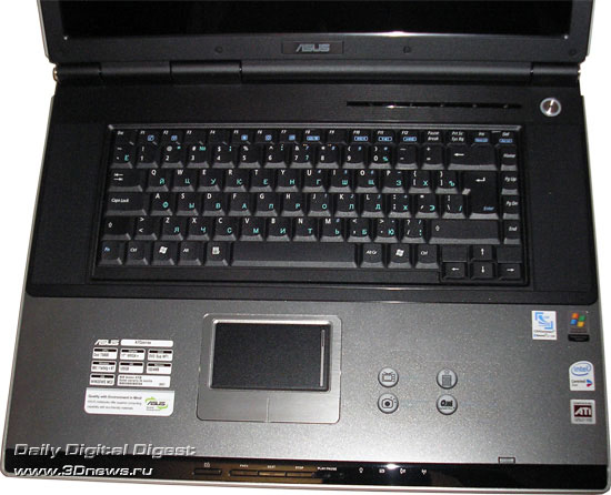 ASUS A7Cb  - клавиатура и тачпэд