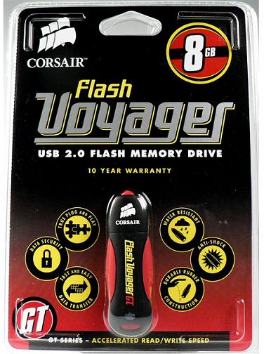 Corsair Flash Voyager GT: 8 Гб и запись 34 Мб/с