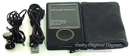 Zune. Комплект поставки