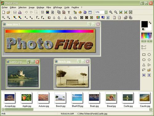 Рабочее окно программы PhotoFiltre