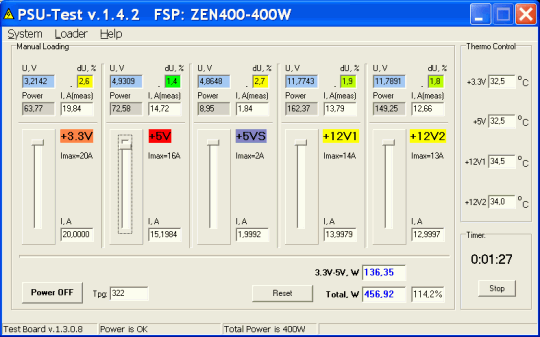 Статическая нагрузка FSP GP-PS450A
