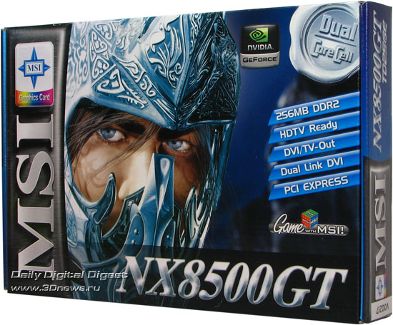 MSI NX8500GT лицевая сторона коробки