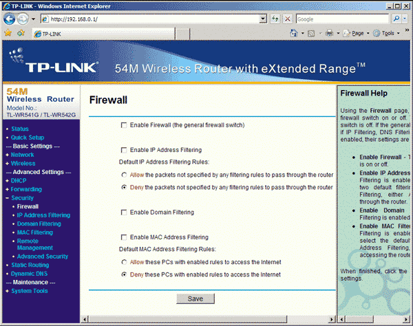 TP-Link TL-WR542G: ��������� �����������