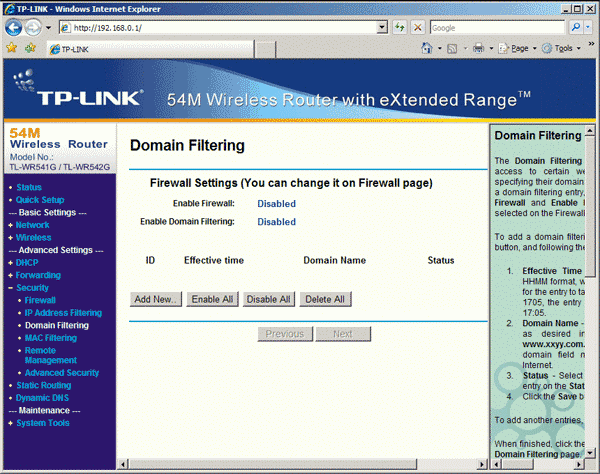 TP-Link TL-WR542G: ��������� ���������� ���