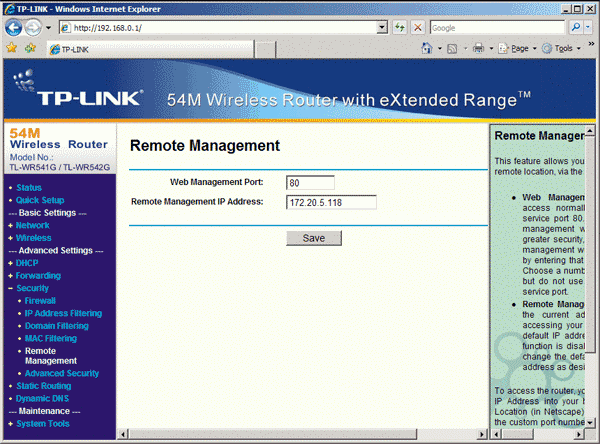 TP-Link TL-WR542G: �������� ������