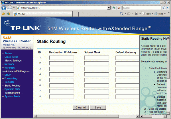 TP-Link TL-WR542G: ����������� �������������