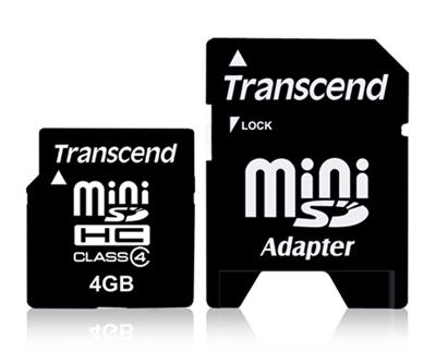   miniSDHC 4  Transcend