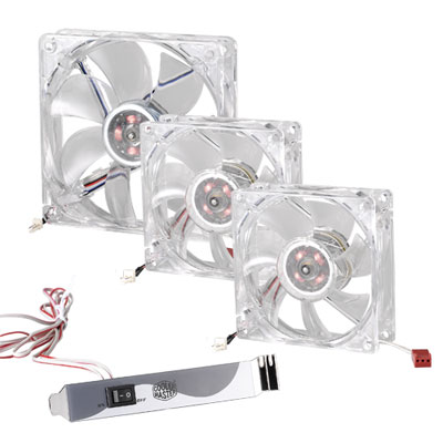 Яркие вентиляторы LED On/Off Fan с подсвесткой от Cooler Master
