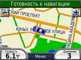 2D-карта с видом на север