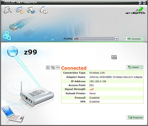 Asus Z99H. ������� ��������� ������� ���������� ASUS NET Switch