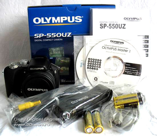 Комплектация Olympus SP-550 UZ