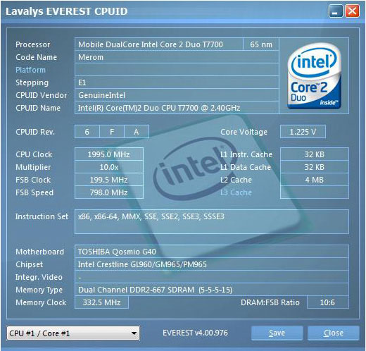 Toshiba Qosmio G40. ���������� � ����������.