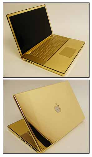 Computer Choppers Gold-plated MacBook Pro