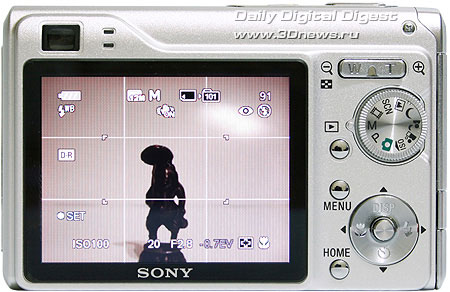 Sony Cyber-shot DSC-W200. Вид сзади