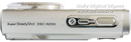 Sony Cyber-shot DSC-W200. Вид сверху