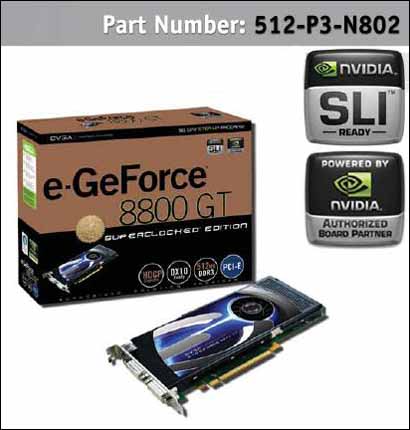 EVGA e-GeForce 8800 GT Superclocked Edition 512MB