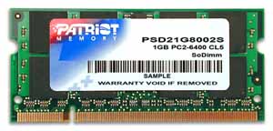 Patriot Signature DDR2 1GB CL5 PC2-6400 SODIMM