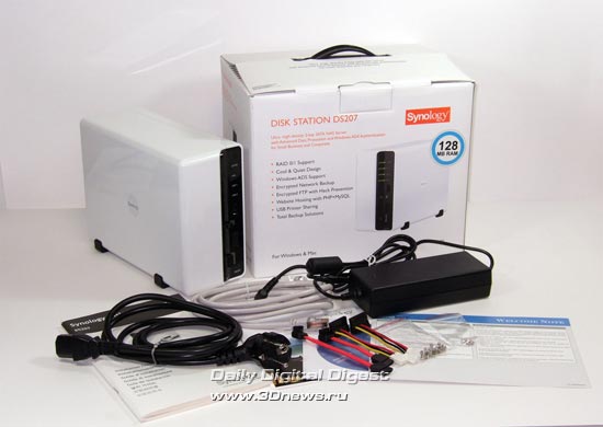 Комплектация Synology Disk Station DS207