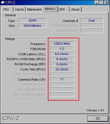 A-DATA DDR3-2000 in CPU-Z
