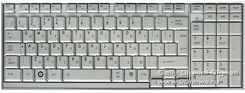 Toshiba Satellite P200-14o. Клавиатура