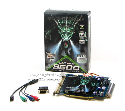 Комплектация ECS GeForce 8600 GTS