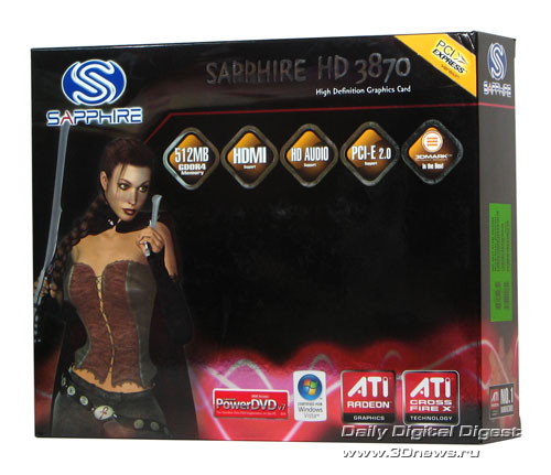 Коробка Sapphire Radeon HD3870