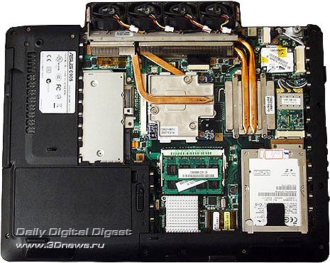 ASUS C90S. Система охлаждения