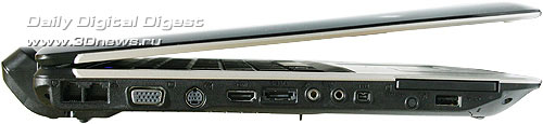 ASUS C90S. Вид слева