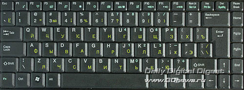 ASUS C90S. Клавиатура