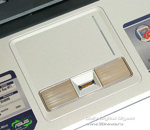 ASUS C90S. Сенсорная панель, устройство считывания отпечатков пальцев