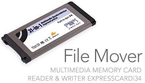 Sonnet 21-in-1 Multimedia Memory Card Reader & Writer ExpressCard/34