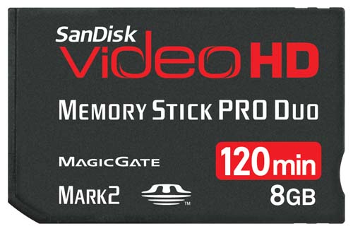 SanDisk 8GB Video HD Memory Stick PRO Duo