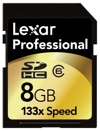 Lexar Professional 133x 8GB SDHC Card