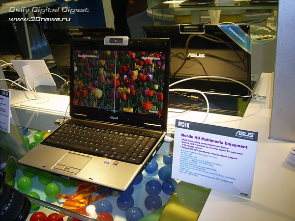CeBIT 2008: пестрый парад ноутбуков ASUS для работы и медиа